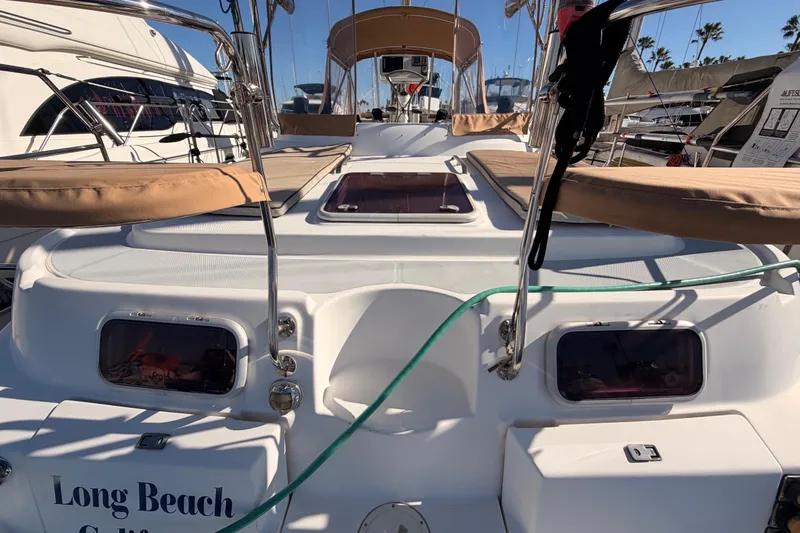 Thursday's Child Yacht Photos Pics Hunter Passage 456 sailboat, 2005 model, docked at Long Beach marina.