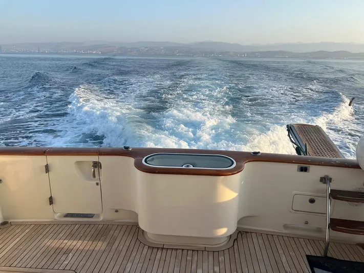  Yacht Photos Pics Selene 59 Ocean Clipper 2015 yacht cruising, leaving a wake in the ocean.