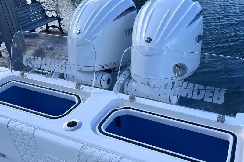  Yacht Photos Pics 2024 Contender 30 Tournament boat with dual Yamaha outboard engines and live wells.