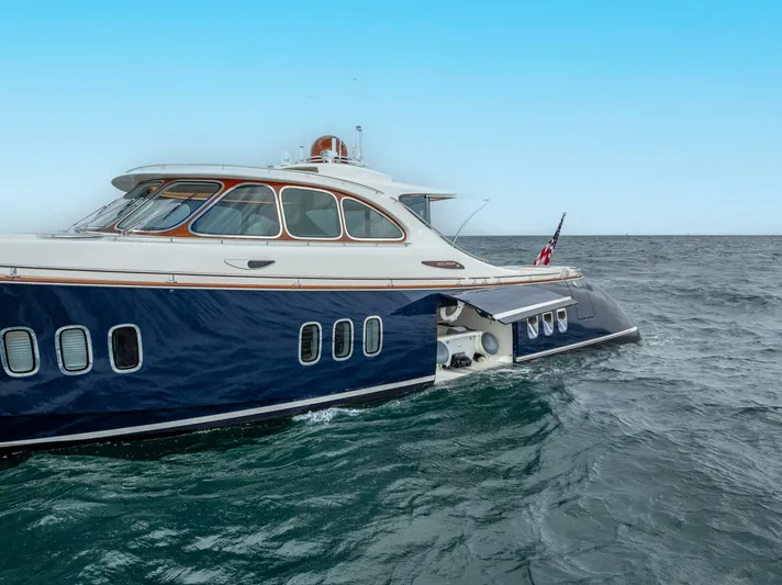 Shaken Not Stirred Yacht Photos Pics 2019 Zeelander Z55 yacht cruising on open sea with clear blue sky.