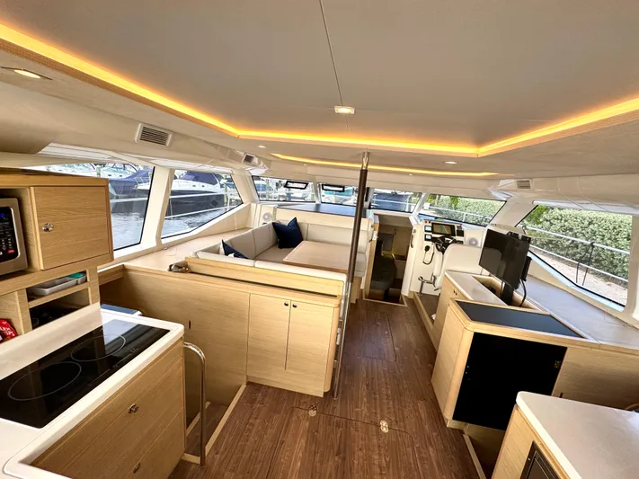 Aquila VI Yacht Photos Pics Interior Looking Forward