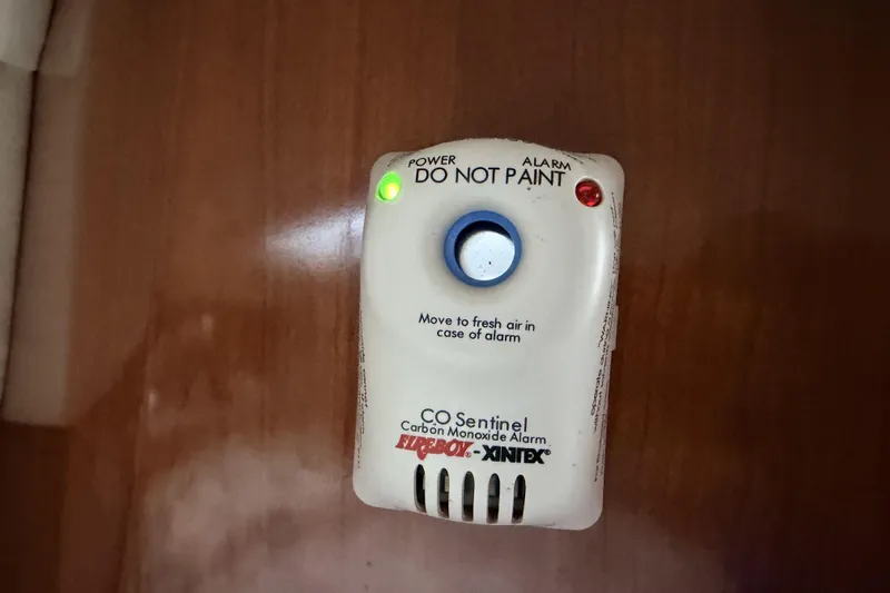  Yacht Photos Pics Carbon monoxide alarm on 2006 Sea Ray 340 Sundancer boat interior wall.
