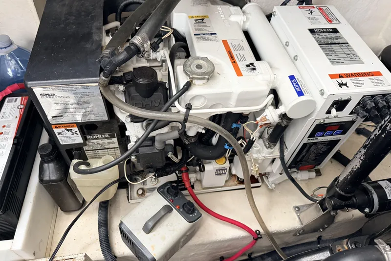  Yacht Photos Pics Engine compartment of a 2006 Sea Ray 340 Sundancer with Kohler power systems.