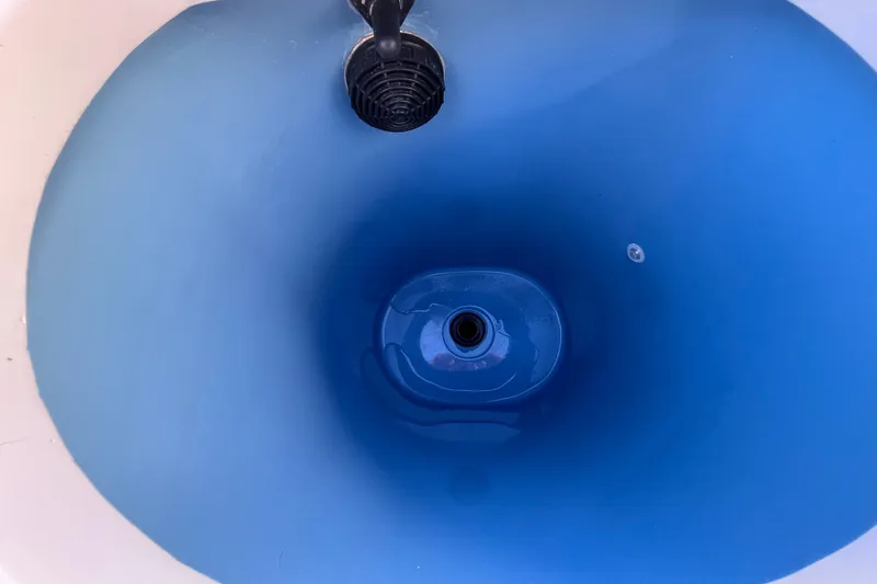  Yacht Photos Pics Blue water in a boat's livewell, Regal 33 SAV 2019 model.