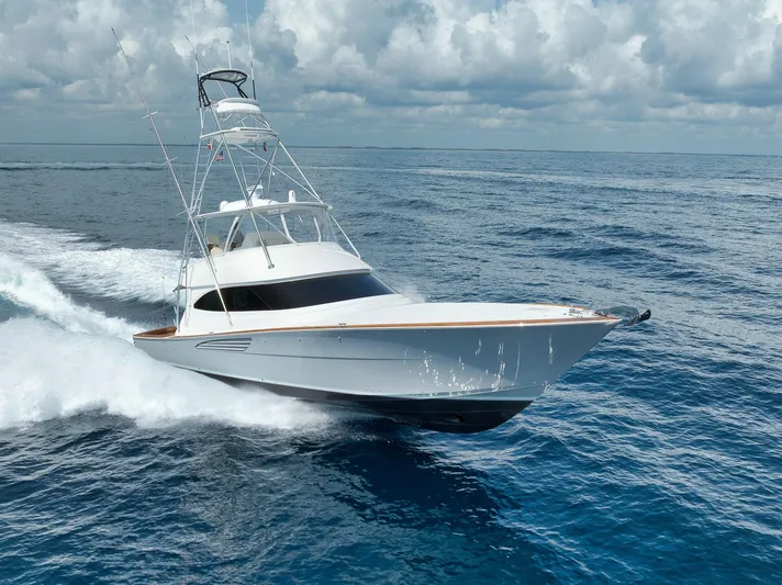 Sin Pelo Yacht Photos Pics 2023 Viking 64 Convertible- SIN PELO- STBD Profile
