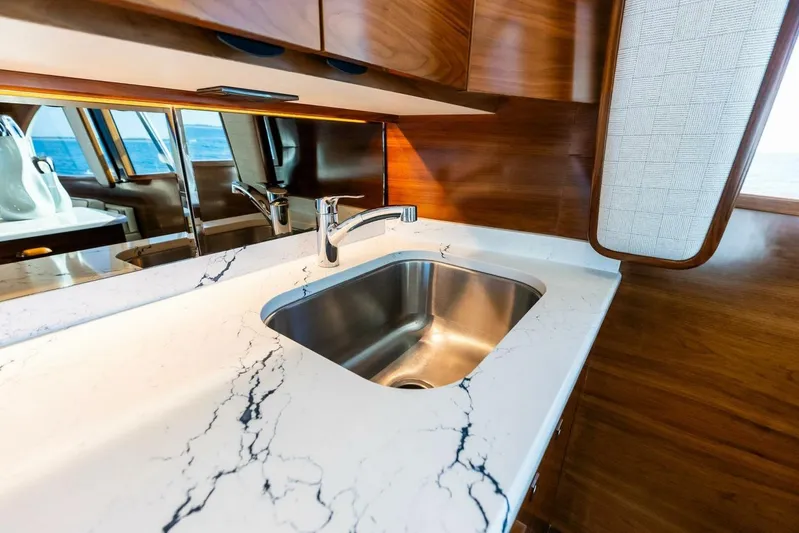 Sin Pelo Yacht Photos Pics 2023 Viking 64 Convertible- SIN PELO- Galley
