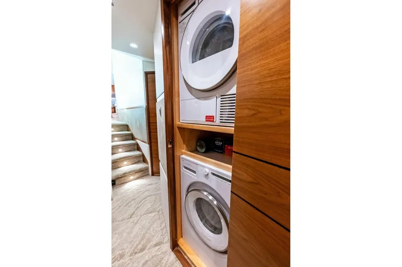 Sin Pelo Yacht Photos Pics 2023 Viking 64 Convertible- SIN PELO- Laundry