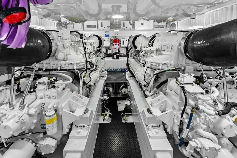 Sin Pelo Yacht Photos Pics 2023 Viking 64 Convertible- SIN PELO- Engine Room