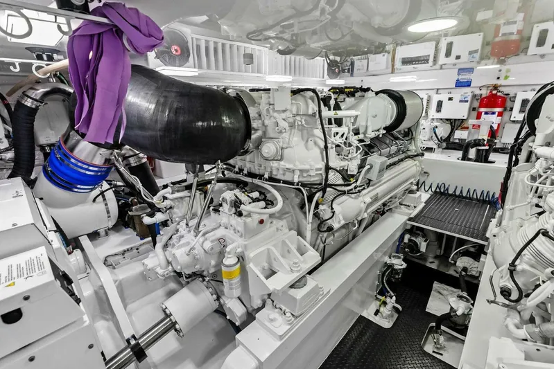 Sin Pelo Yacht Photos Pics 2023 Viking 64 Convertible- SIN PELO- Engine Room