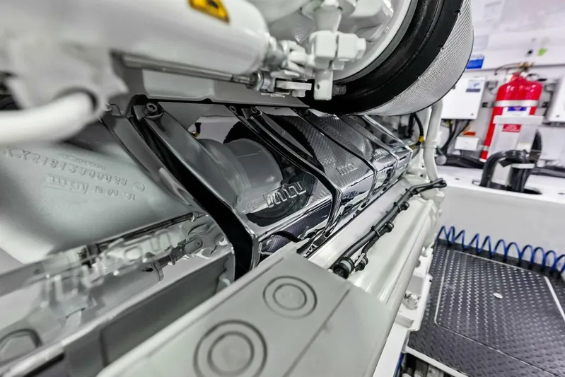 Sin Pelo Yacht Photos Pics 2023 Viking 64 Convertible- SIN PELO- Engine Room