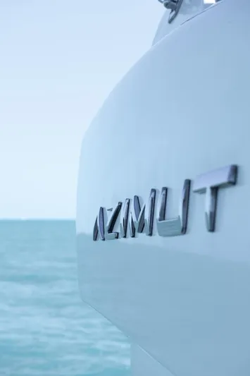 Seanner Yacht Photos Pics Azimut 45 Flybridge 2014 yacht on calm ocean waters, close-up view.