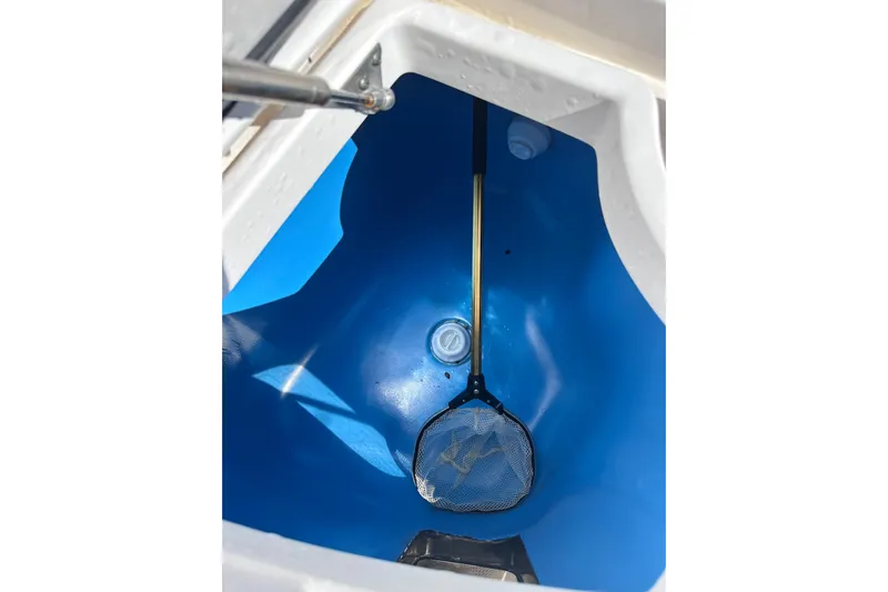 No Name Yacht Photos Pics Livewell with net inside 2020 Intrepid 409 Valor boat.