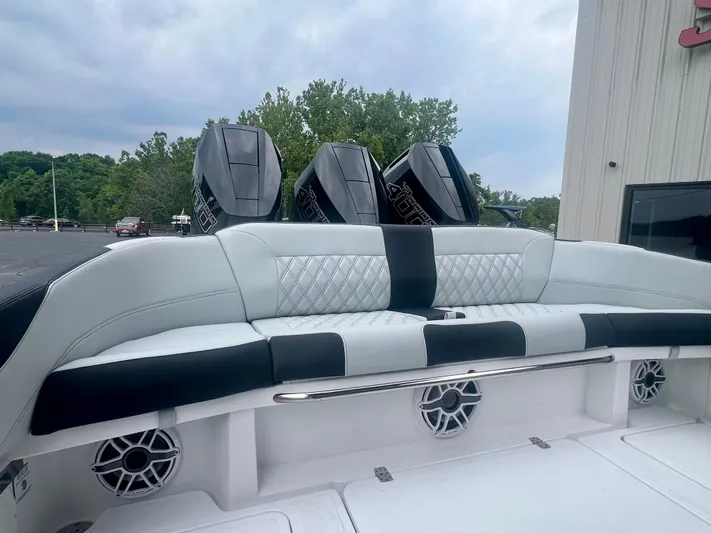  Yacht Photos Pics 2025 Nor-Tech 340 Sport Center Console boat with luxurious seating and powerful engines.