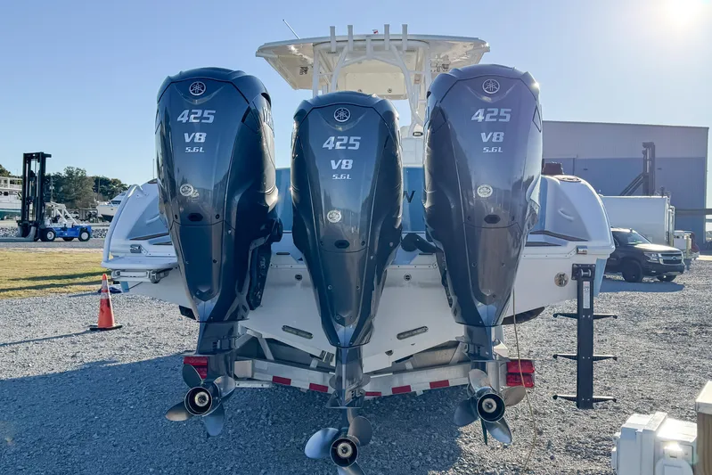  Yacht Photos Pics 2012 Yellowfin 39 Offshore boat with triple 425 V8 outboard engines.