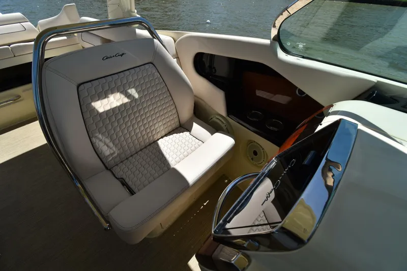  Yacht Photos Pics 2023 Chris-Craft Launch 31 GT boat interior with luxurious seating and elegant design.
