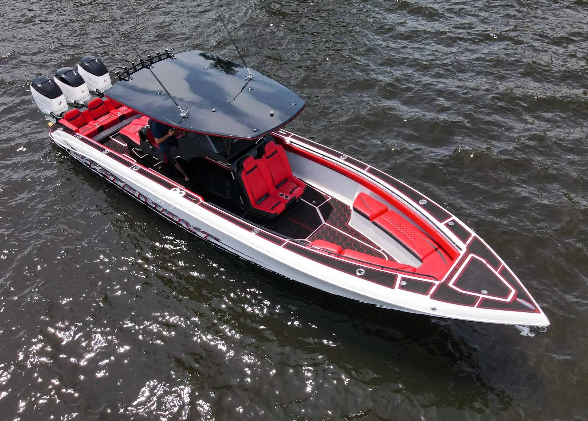 2020 Statement 380 Open boat on the water.