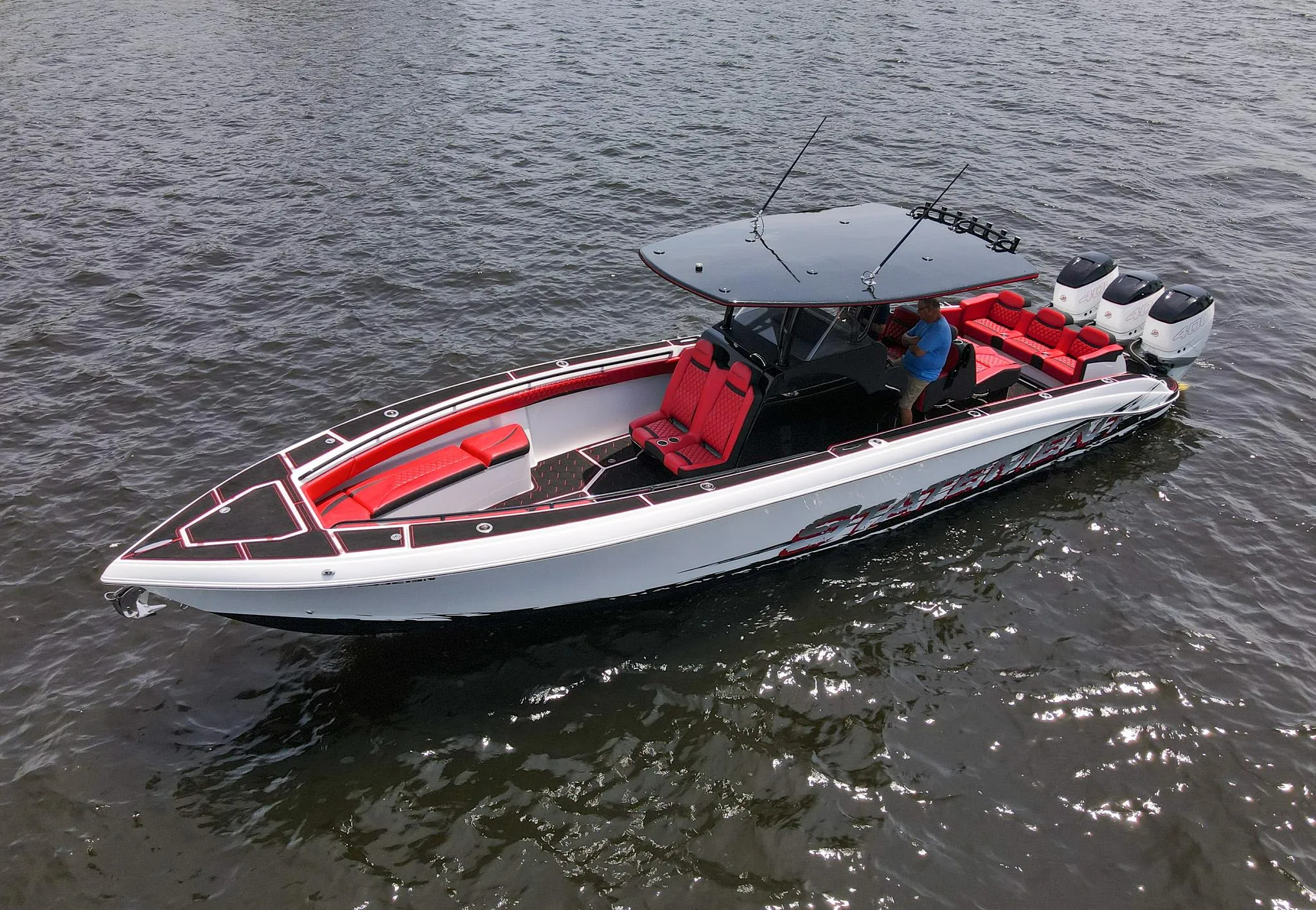 2020 Statement 380 Open boat on the water.