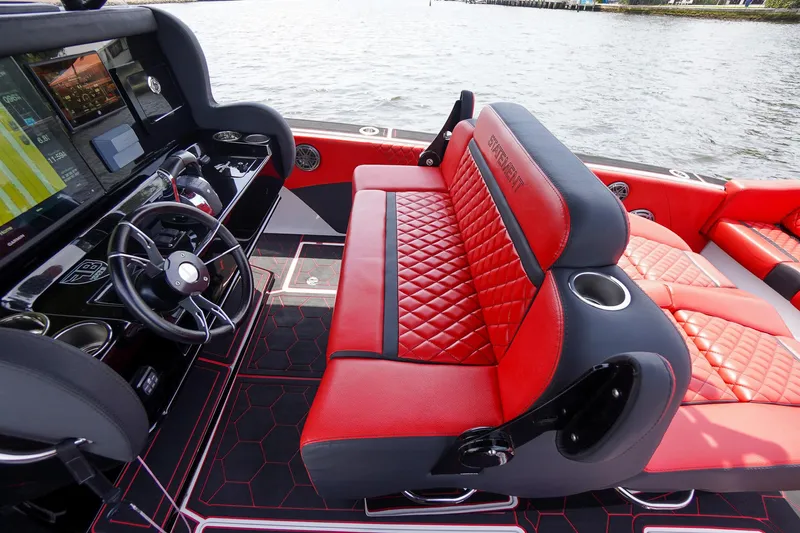  Yacht Photos Pics Luxurious interior of 2020 Statement 380 Open boat.