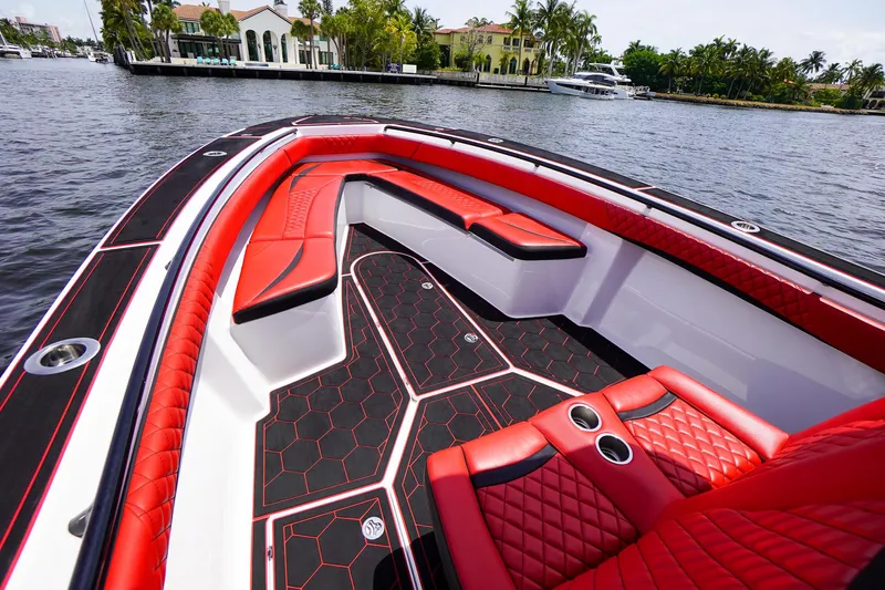  Yacht Photos Pics Luxurious interior of the 2020 Statement 380 Open boat.