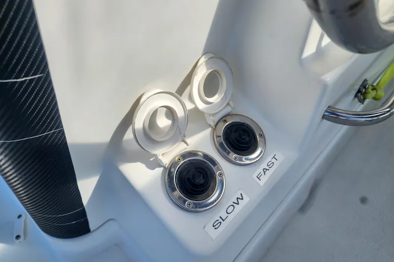 Myrto Yacht Photos Pics Control panel on a 2012 Lagoon 400 boat with slow and fast settings.