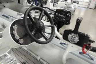 Magnolia Belle Yacht Photos Pics Steering wheel and controls of the 2022 Highfield RIB