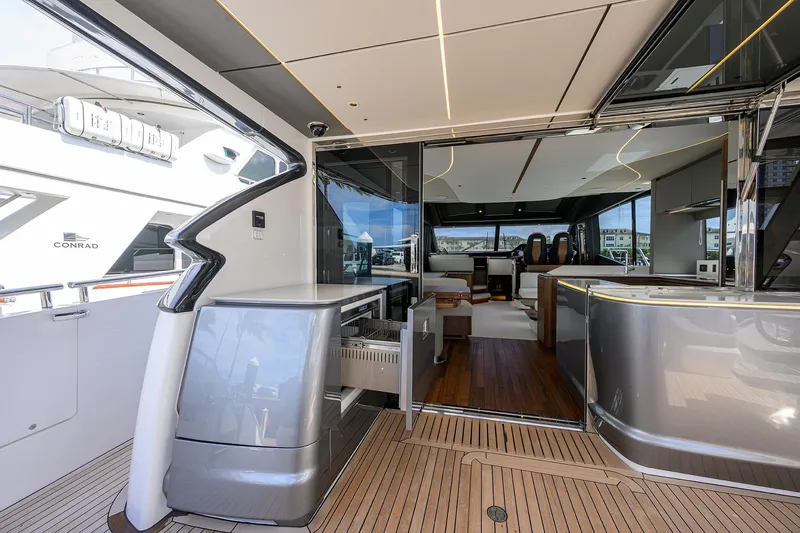  Yacht Photos Pics Luxurious 2026 Princess S72 yacht interior with sleek design and modern amenities.