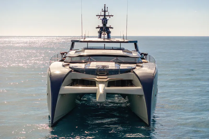 Seawolf X Yacht Photos Pics Luxury Rossinavi SEACAT 40 yacht, 2024 model, cruising on serene ocean waters.