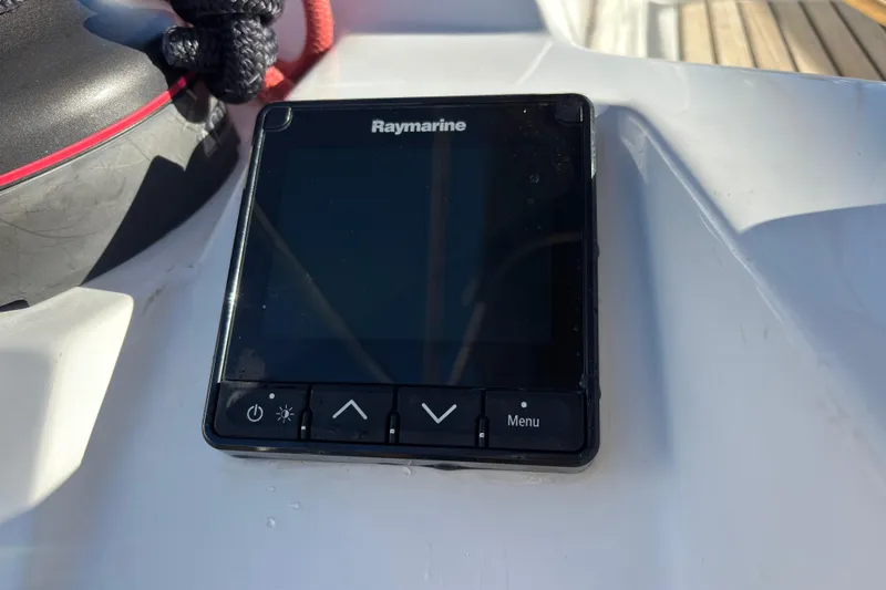 Eclipse Yacht Photos Pics Raymarine display on 2018 Jeanneau Sun Odyssey 389 yacht deck.