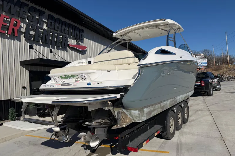  Yacht Photos Pics 2019 Cobalt R35 boat on trailer at Midwest Boating Center.