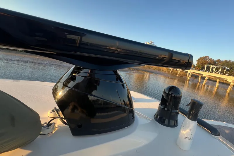 Maryanray Yacht Photos Pics Custom Color Coordinating Paint on Radar Scanner and FLIR camera