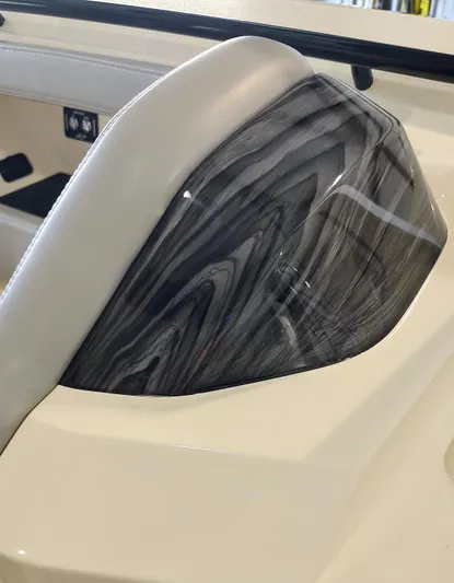 Maryanray Yacht Photos Pics 2024 Scout 377 LXF Custom Paint Enhancements in Faux Teak Pattern