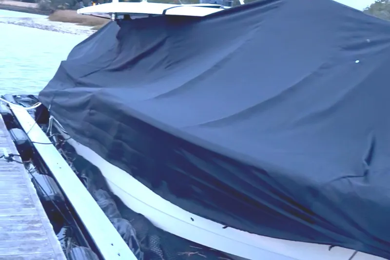 Maryanray Yacht Photos Pics 2024 Scout 377 LXF Custom Full Vessel Cover - Sunbrella