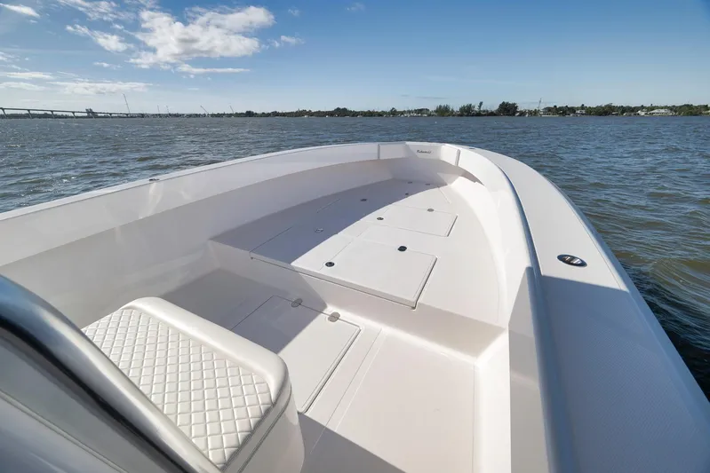 Bahama 41 Yacht Photos Pics 2024 Bahama 41 RD boat on water, featuring sleek design and spacious deck.