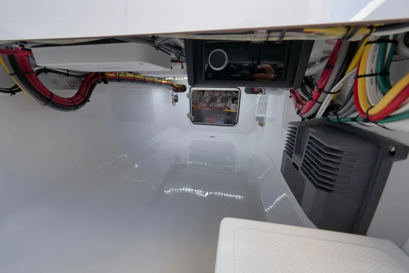 Bahama 41 Yacht Photos Pics 2024 Bahama 41 RD boat interior wiring and control panel setup.