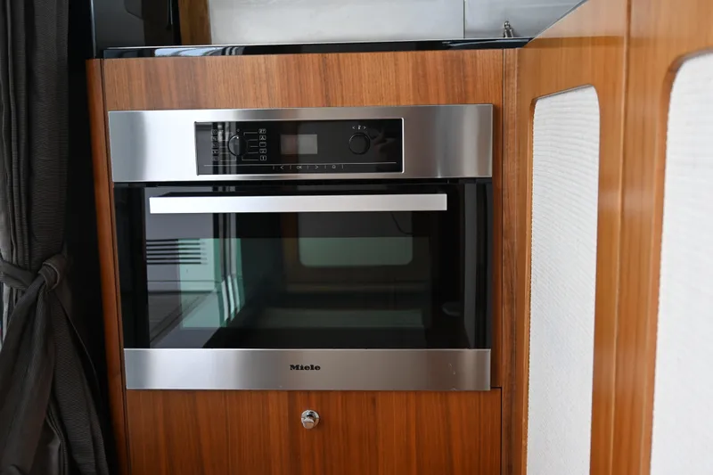 Sparrow Yacht Photos Pics Built-in Miele oven in 2014 Azimut Magellano 50 yacht kitchen.