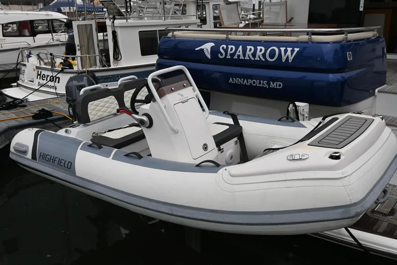 Sparrow Yacht Photos Pics RIB boat docked near Azimut Magellano 50, Annapolis, MD.