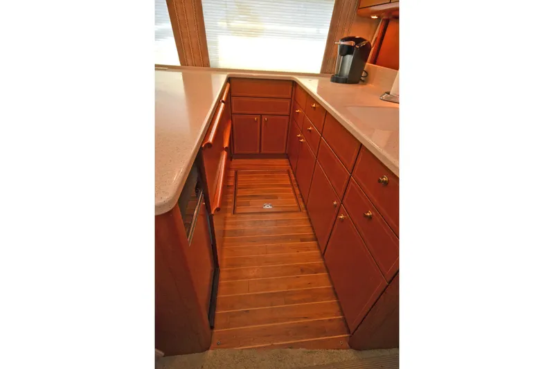 Gold Coast Yacht Photos Pics Galley sole with utility room hatch 