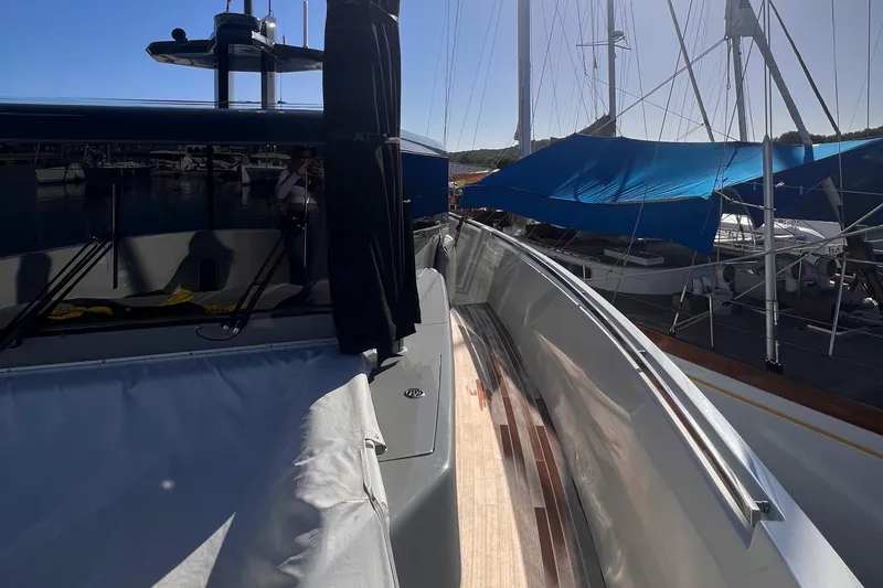  Yacht Photos Pics Arcadia Yachts A 85, 2015 model, docked with sleek design and modern features.