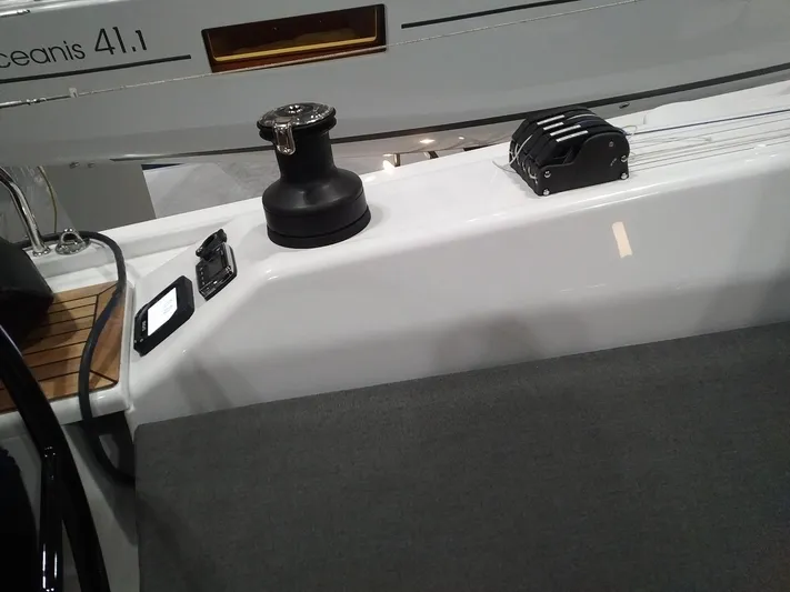  Yacht Photos Pics Sailboat deck of 2017 Hanse HANSE 415 with winch and control panel.