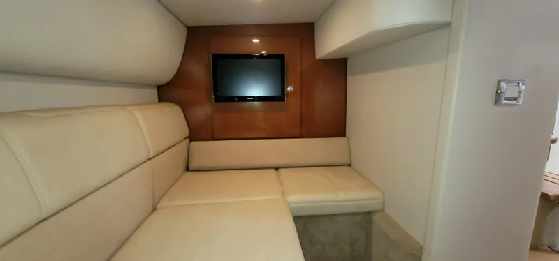  Yacht Photos Pics Interior of 2012 Formula 37 Performance Cruiser with TV and seating area.