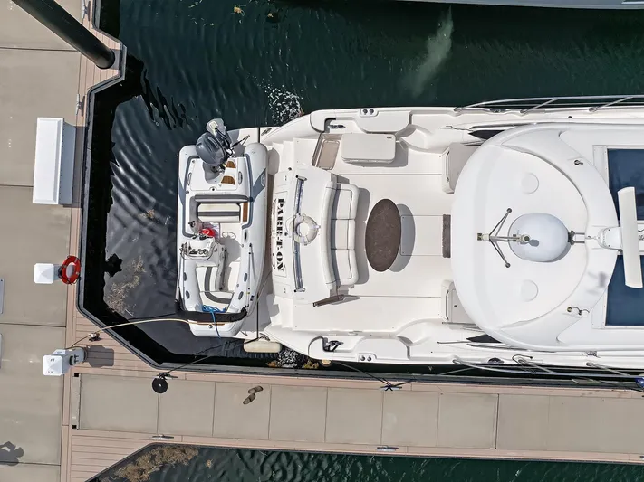  Yacht Photos Pics Overhead view of 2006 Sea Ray 60 Sundancer yacht docked at marina.