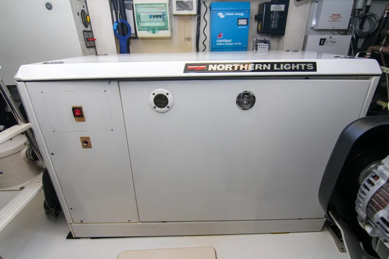 Fortunato Yacht Photos Pics Engine room of 2016 Azimut 50 Flybridge with Northern Lights generator.