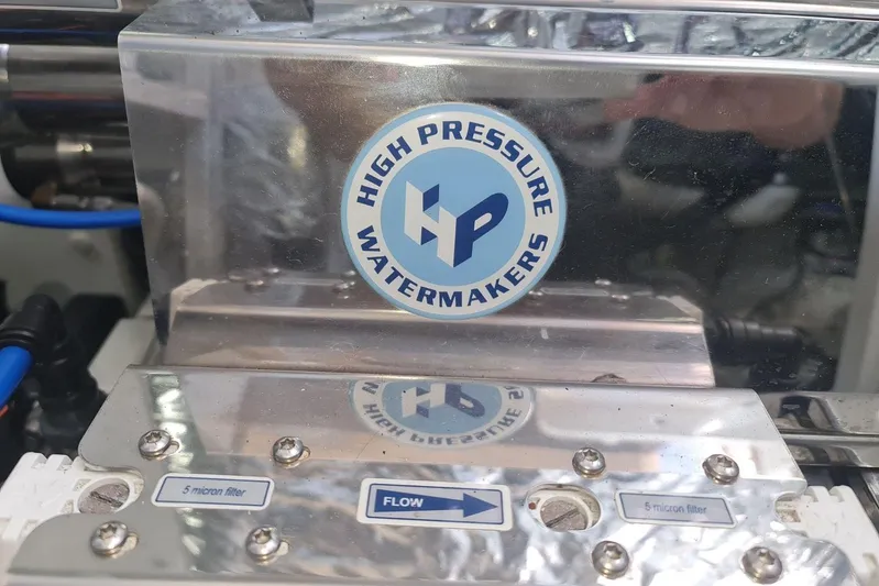  Yacht Photos Pics High Pressure Watermakers system in 2019 Princess F55 yacht engine room.