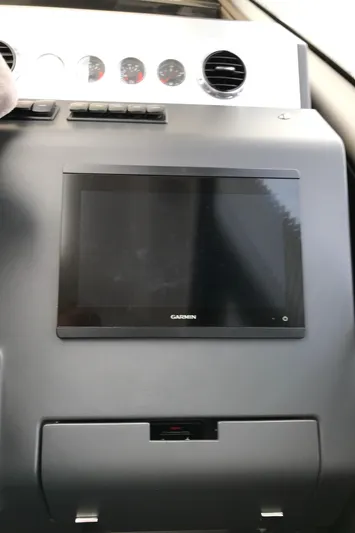  Yacht Photos Pics Control panel of 2021 Fairline Targa 45 GT yacht with Garmin display.