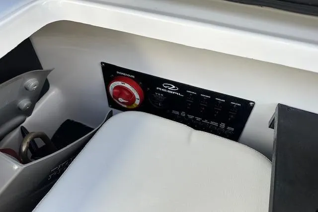  Yacht Photos Pics 2023 Regal 2800 Bowrider control panel with switches and seating detail.
