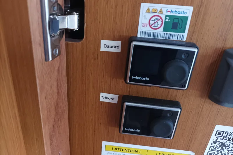 Ritual Yacht Photos Pics Control panel on a 2020 Beneteau First 53 yacht with Webasto units.