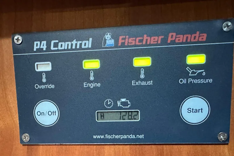  Yacht Photos Pics Control panel of a Fischer Panda P4 generator on a 2017 Tartan 4300 yacht.