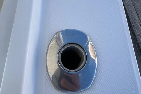  Yacht Photos Pics Chrome boat fitting on 2017 Regulator 31 deck.