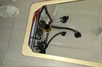 Leopard 45 yacht plumbing system, 2019 model, with visible pipes and fittings.