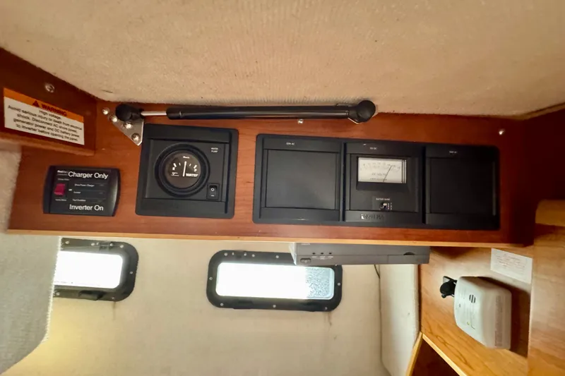  Yacht Photos Pics 2014 Cutwater C30 Sedan NW control panel with gauges and switches.